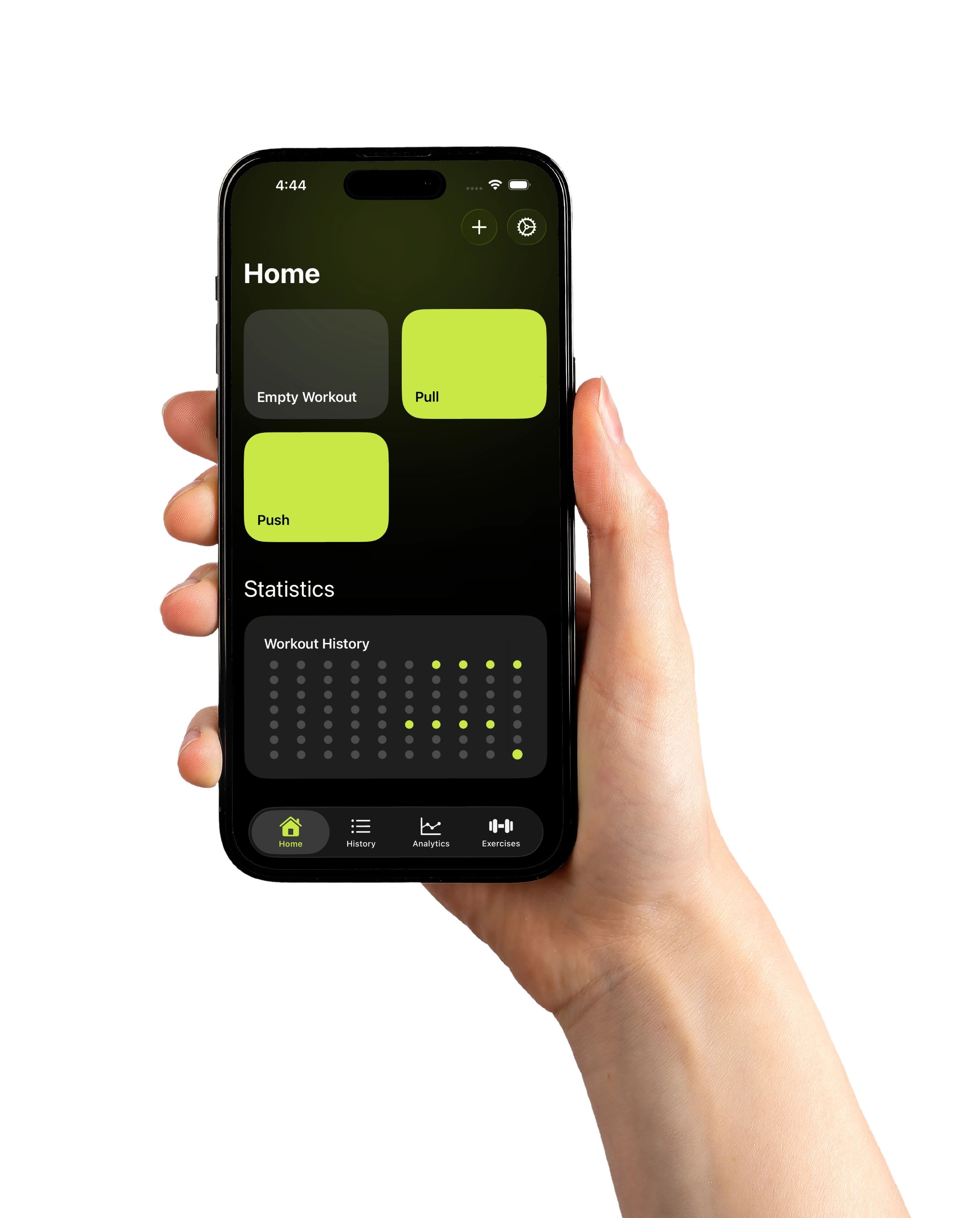 Screenshot of NextRep's Home Screen